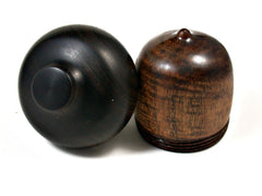 LV-1579 Curly Koa & Mun Ebony Acorn Trinket Box, Keepsakes, Jewelry Box-SCREW CAP