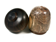 LV-1583 Black Mangrove & Mun Ebony Wooden Acorn Trinket Box, Keepsakes, Jewelry Box-SCREW CAP