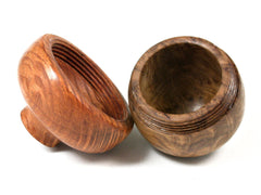 LV-1584 Corrugata Burl & Sheoak Wooden Acorn Trinket Box, Keepsakes, Jewelry Box-SCREW CAP