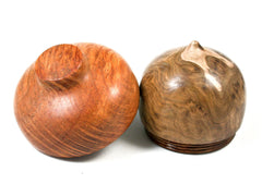 LV-1584 Corrugata Burl & Sheoak Wooden Acorn Trinket Box, Keepsakes, Jewelry Box-SCREW CAP