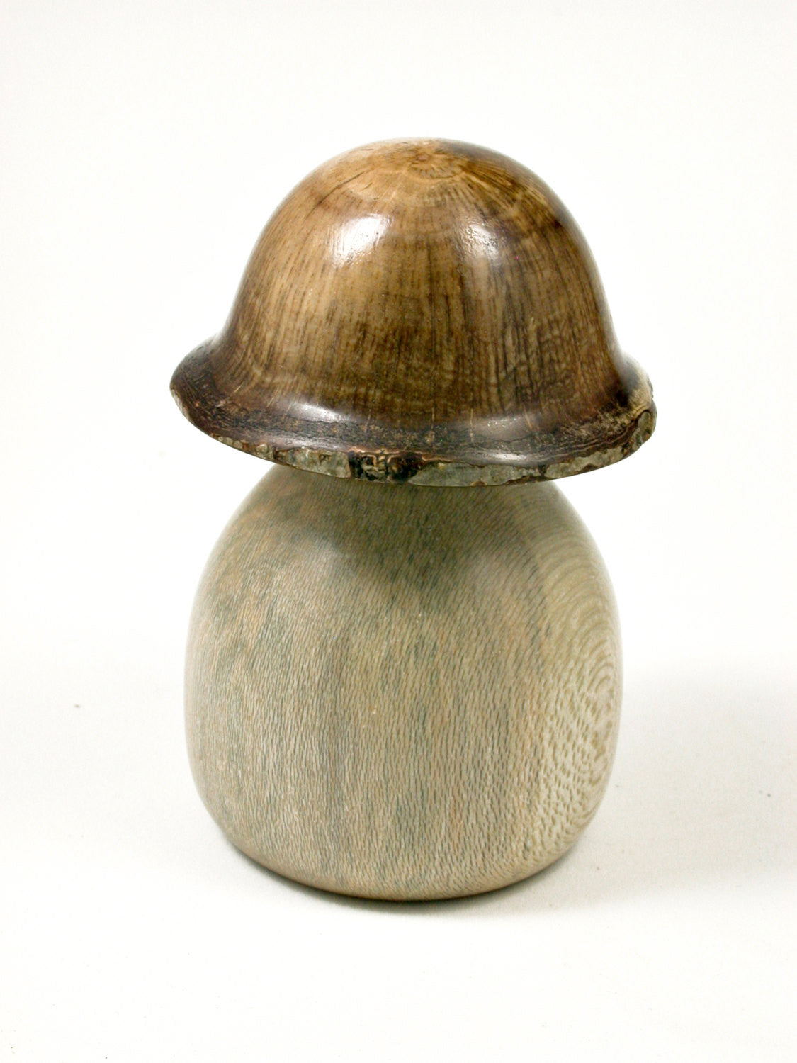 LV-1589 Holly & Live Oak Mushroom Shaped Trinket Box, Jewelry Box-SCREW CAP