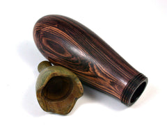 LV-1610 Camatillo & Verawood Eggplant Threaded Trinket Box, Toothpick holder, Needle Case-SCREW CAP