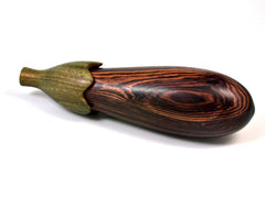 LV-1610 Camatillo & Verawood Eggplant Threaded Trinket Box, Toothpick holder, Needle Case-SCREW CAP