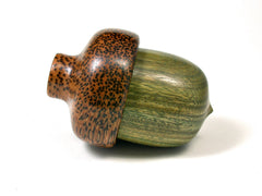 LV-1620 Verawood & Red Palm Acorn Trinket Box, Keepsakes, Jewelry Box-SCREW CAP