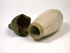LV-1625 Holly & Verawood Eggplant Threaded Trinket Box, Toothpick holder, Needle Case-SCREW CAP