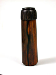 LV-1637 Cocobolo & Blackwood Pill Box, Snuff Box, Toothpick Holder, Needle Case-SCREW CAP