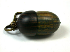LV-1638 Verawood & Ebony Acorn Key Fob, Pill Holder, Secret Compartment-SCREW CAP