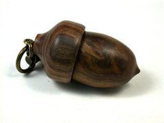 LV-1642 Ironwood & Cocuswood Acorn Key Fob, Pill Holder, Secret Compartment-SCREW CAP