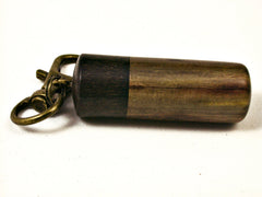 LV-1593 Cocuswood & Ebony Secret Compartment Necklace, Pill Pendant, Memorial Jewelry-SCREW CAP