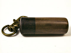 LV-1593 Cocuswood & Ebony Secret Compartment Necklace, Pill Pendant, Memorial Jewelry-SCREW CAP