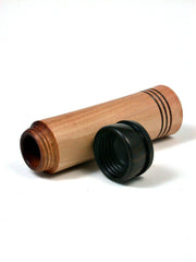 LV-1528 Manzanita & Ebony Pill Box, Snuff Box, Toothpick Holder, Needle Case-SCREW CAP