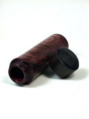 LV-1629 Camatillo & Ebony Pill Box, Snuff Box, Toothpick Holder, Needle Case-SCREW CAP