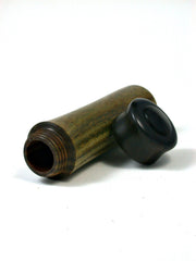 LV-1631 Verawood & Ebony Pill Box, Snuff Box, Toothpick Holder, Needle Case-SCREW CAP