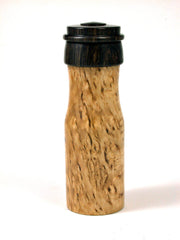 LV-1636 Masur Birch & Blackwood Pill Box, Snuff Box, Toothpick Holder, Needle Case-SCREW CAP