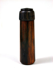 LV-1637 Cocobolo & Blackwood Pill Box, Snuff Box, Toothpick Holder, Needle Case-SCREW CAP