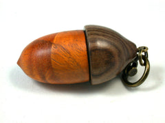 LV-1641 Sappanwood & Cocuswood Acorn Key Fob, Pill Holder, Secret Compartment-SCREW CAP