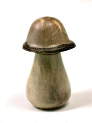 LV-1651 Holly & Live Oak Wooden Mushroom Trinket Box, Pill, Jewelry Box-SCREW CAP