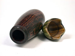 LV-1623 Camatillo & Verawood Eggplant Trinket Box, Toothpick holder, Needle Case-SCREW CAP