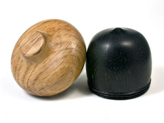 LV-1615 Ancient Bog Oak & Brown Oak Wooden Acorn Trinket Box, Keepsake, Jewelry Box-SCREW CAP