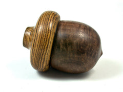 LV-1656 Walnut & Bocote Wooden Acorn Trinket Box, Keepsakes, Jewelry Box-SCREW CAP