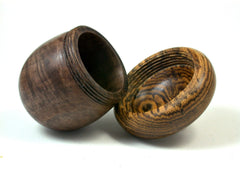 LV-1656 Walnut & Bocote Wooden Acorn Trinket Box, Keepsakes, Jewelry Box-SCREW CAP