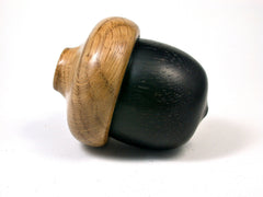 LV-1615 Ancient Bog Oak & Brown Oak Wooden Acorn Trinket Box, Keepsake, Jewelry Box-SCREW CAP