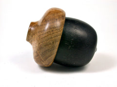 LV-1615 Ancient Bog Oak & Brown Oak Wooden Acorn Trinket Box, Keepsake, Jewelry Box-SCREW CAP