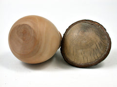LV-1659 Photinia & Live Oak Wooden Mushroom Trinket Box, Pill, Jewelry Box-SCREW CAP