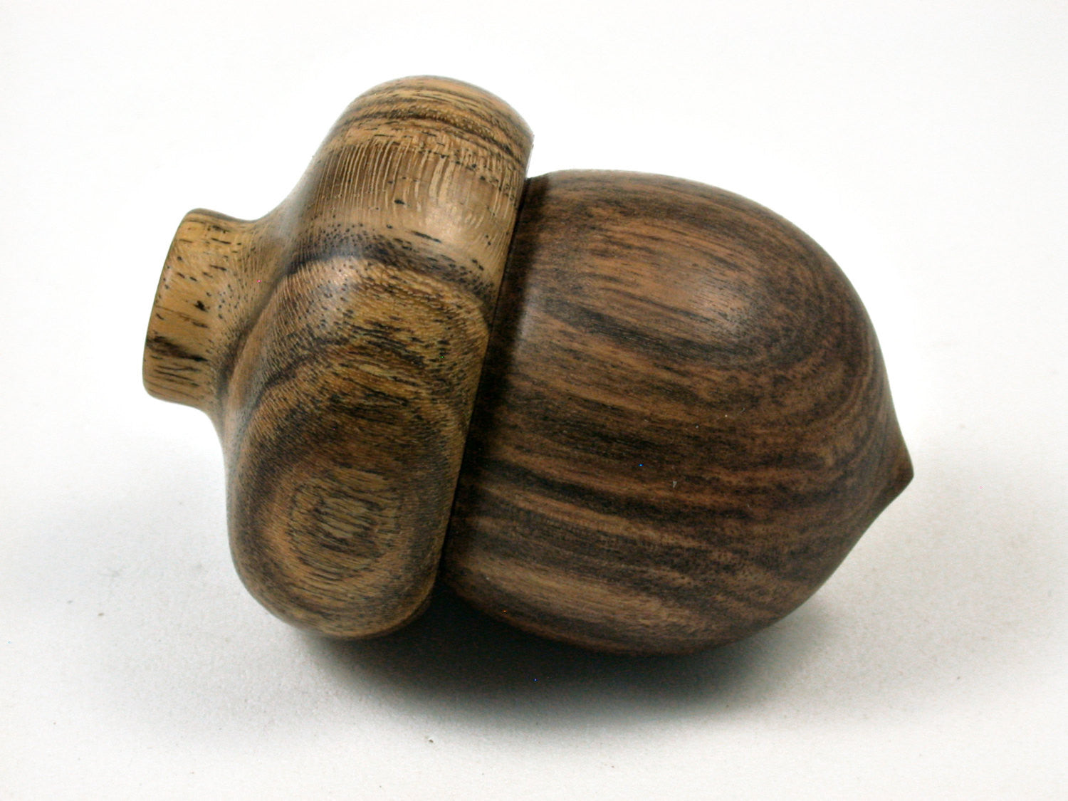 LV-1666 Tamboti & Bocote Acorn Trinket Box, Keepsake, Jewelry, Ring Box-SCREW CAP