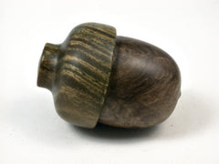 LV-1668 Nagusta Burl & Verawood Acorn Trinket Box, Keepsake, Jewelry, Ring Box-SCREW CAP