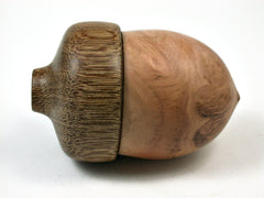 LV-1670 Red Gum Burl & Brownheart Acorn Trinket Box, Keepsake, Jewelry, Ring Box-SCREW CAP