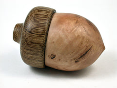 LV-1670 Red Gum Burl & Brownheart Acorn Trinket Box, Keepsake, Jewelry, Ring Box-SCREW CAP