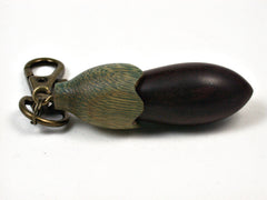 LV-1675 Bois de Rose & Verawood Eggplant Charm, Secret Compartment, Memorial Pendant-SCREW CAP