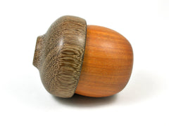LV-1667 Chakte Viga & Brownheart Acorn Trinket Box, Keepsake, Jewelry, Ring Box-SCREW CAP