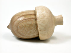 LV-1671 Zelkova & Oak Wooden Acorn Trinket Box, Keepsake, Jewelry, Ring Box-SCREW CAP