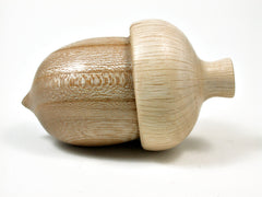 LV-1671 Zelkova & Oak Wooden Acorn Trinket Box, Keepsake, Jewelry, Ring Box-SCREW CAP