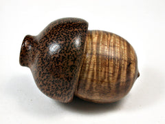 LV-1676 Koa & Coconut Wooden Acorn Trinket Box, Keepsake, Jewelry, Ring Box-SCREW CAP