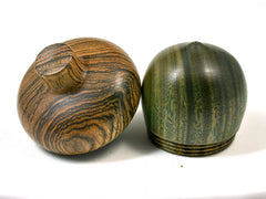 LV-1626 Verawood & Bocote Acorn Trinket Box, Keepsakes, Jewelry Box-SCREW CAP