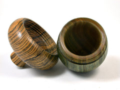 LV-1626 Verawood & Bocote Acorn Trinket Box, Keepsakes, Jewelry Box-SCREW CAP