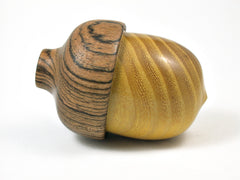 LV-1669 Osage Orange & Bocote Acorn Trinket Box, Keepsakes, Jewelry Box-SCREW CAP