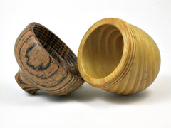 LV-1669 Osage Orange & Bocote Acorn Trinket Box, Keepsakes, Jewelry Box-SCREW CAP