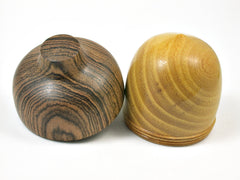 LV-1669 Osage Orange & Bocote Acorn Trinket Box, Keepsakes, Jewelry Box-SCREW CAP