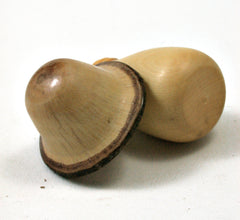 LV-1679 Boxwood & Live Oak Threaded Mushroom Trinket Box, Pill, Jewelry Box-SCREW CAP