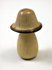 LV-1679 Boxwood & Live Oak Threaded Mushroom Trinket Box, Pill, Jewelry Box-SCREW CAP