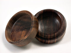 LV-1692 Cocobolo & Koa Wooden Flat Pill Box, Ring Holder, Jewelry Box-SCREW CAP