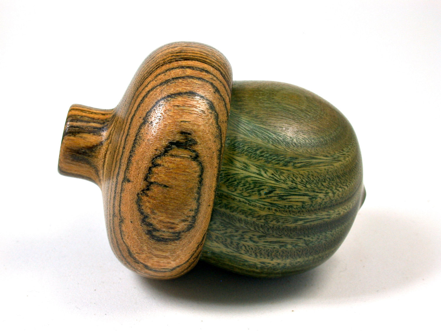 LV-1626 Verawood & Bocote Acorn Trinket Box, Keepsakes, Jewelry Box-SCREW CAP
