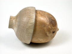 LV-1672 Port Orford Cedar Burl & Live Oak Wooden Acorn Trinket Box, Keepsakes, Jewelry Box-SCREW CAP