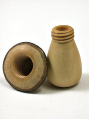 LV-1679 Boxwood & Live Oak Threaded Mushroom Trinket Box, Pill, Jewelry Box-SCREW CAP