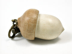 LV-1681 Holly & Ivy Wooden Acorn Key Fob, Pill Holder, Memorial Pendant-SCREW CAP
