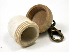 LV-1681 Holly & Ivy Wooden Acorn Key Fob, Pill Holder, Memorial Pendant-SCREW CAP